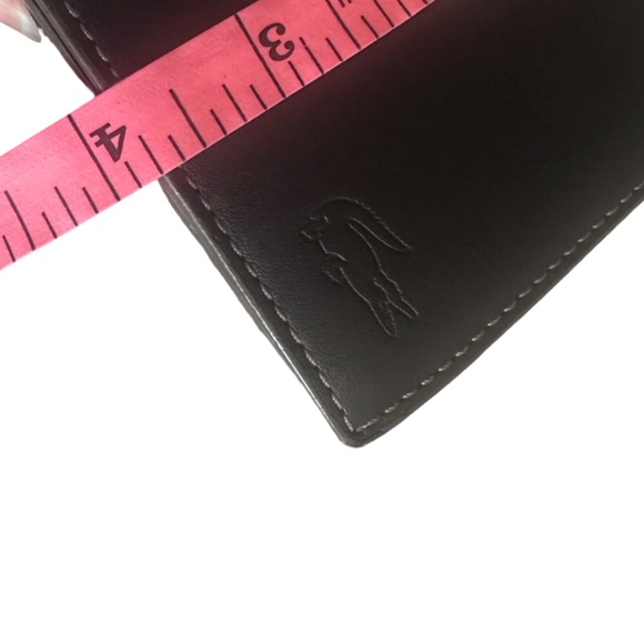 Lacoste Leather compact men's smooth kip leather crocodile logo. - Picture 14 of 15